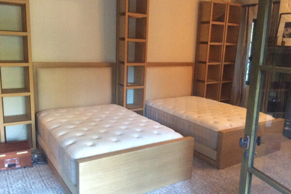 Custom Leather White Oak Beds